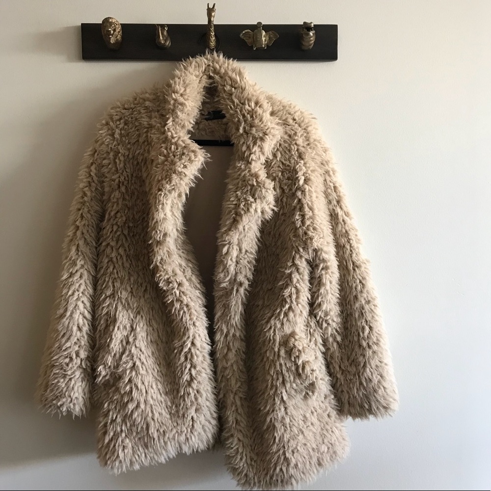 Planet Blue Faux Fur Jacket